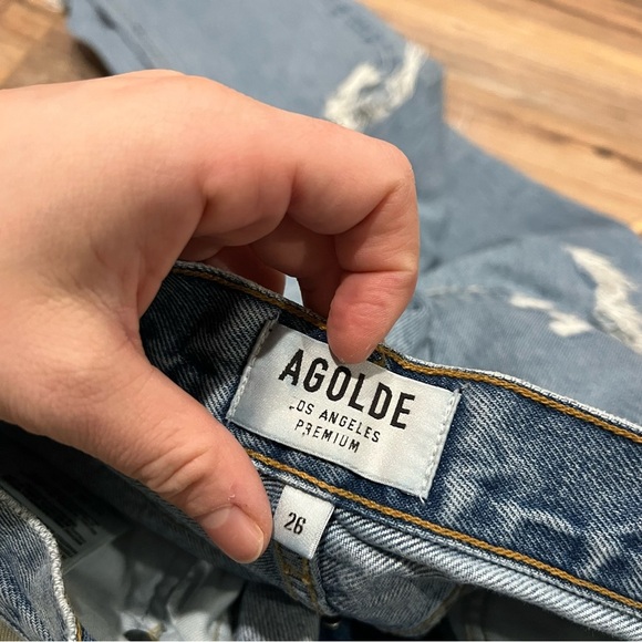 AGOLDE 90's Mid Rise Loose Fit Jeans in Fall Out Wash - Picture 10 of 12